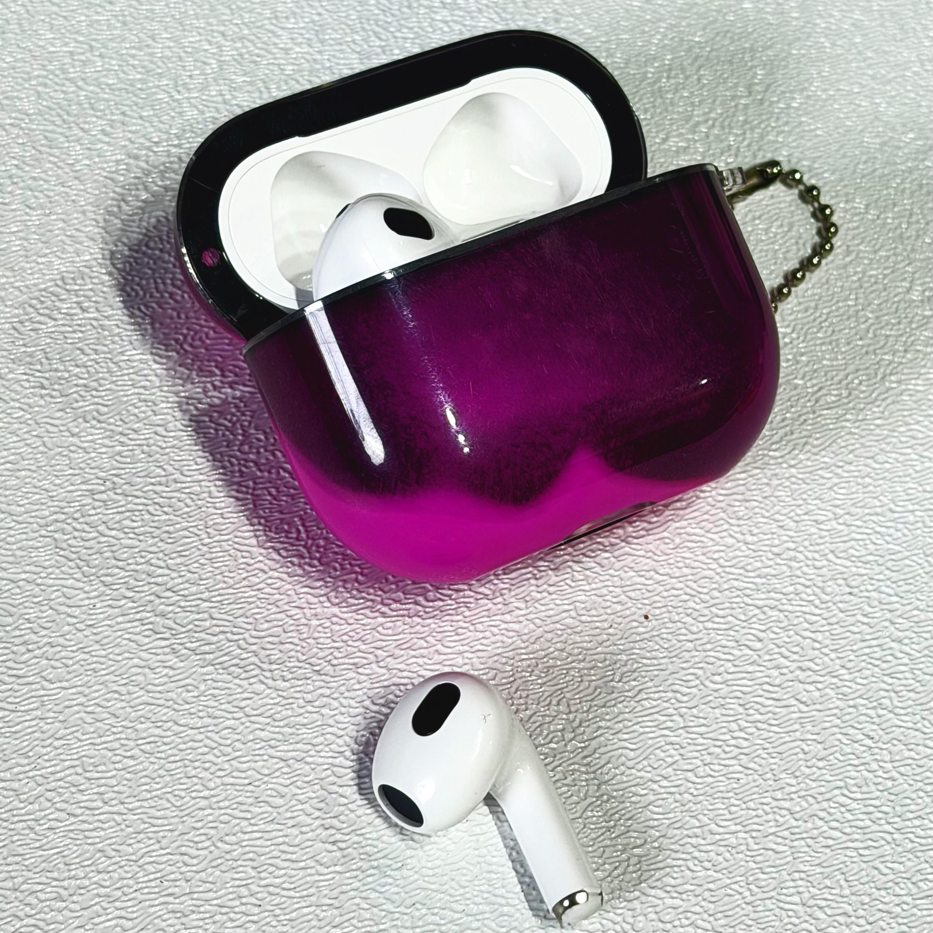 HISTORYOO Luminous Quicksand for AirPod Case for AirPods 4 3 2 1 Pro 3 Pro 2/1 For Apple Earbud Cover Shock Absorbing Enhanced Protective Cute Sparkle Glow-in-The-Dark Liquid Glitter Funny Hard Clear Night Glowing Sand Earphone Case Detachable Keychain