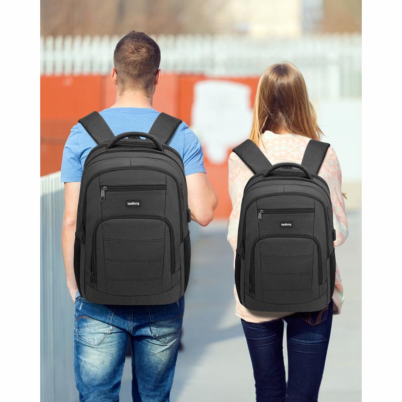 kadilong 15 Inch Large Anti-theft Laptop Backpack with USB Charging Port, Headphone Jack & Password Lock, Water Resistant Backpack for Students, Working Adults, School, Work & Travel