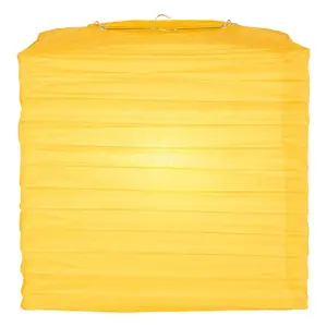 10" Yellow Square Shaped Paper Lantern 10" Yellow Square Shaped Paper Lantern