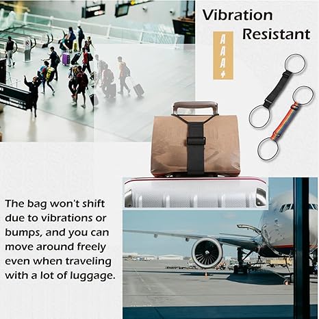 Luggage Straps for Add a Bag Bungees Lightweight Easy Elastic Wrap Belts for Attaching Extra Bags Purse to Suitcase Handle Handbag Backpack Spinner Carryon Travel Airport