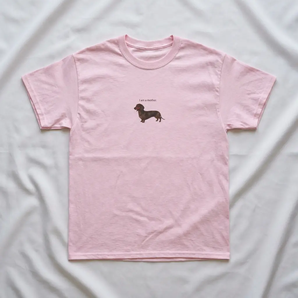 Dachshund Tee I am a mother Dark Dapple Short Hair, Cute Sausage Dog Graphic T-Shirt, Dog Mom Gift, for Women & Pet Lovers