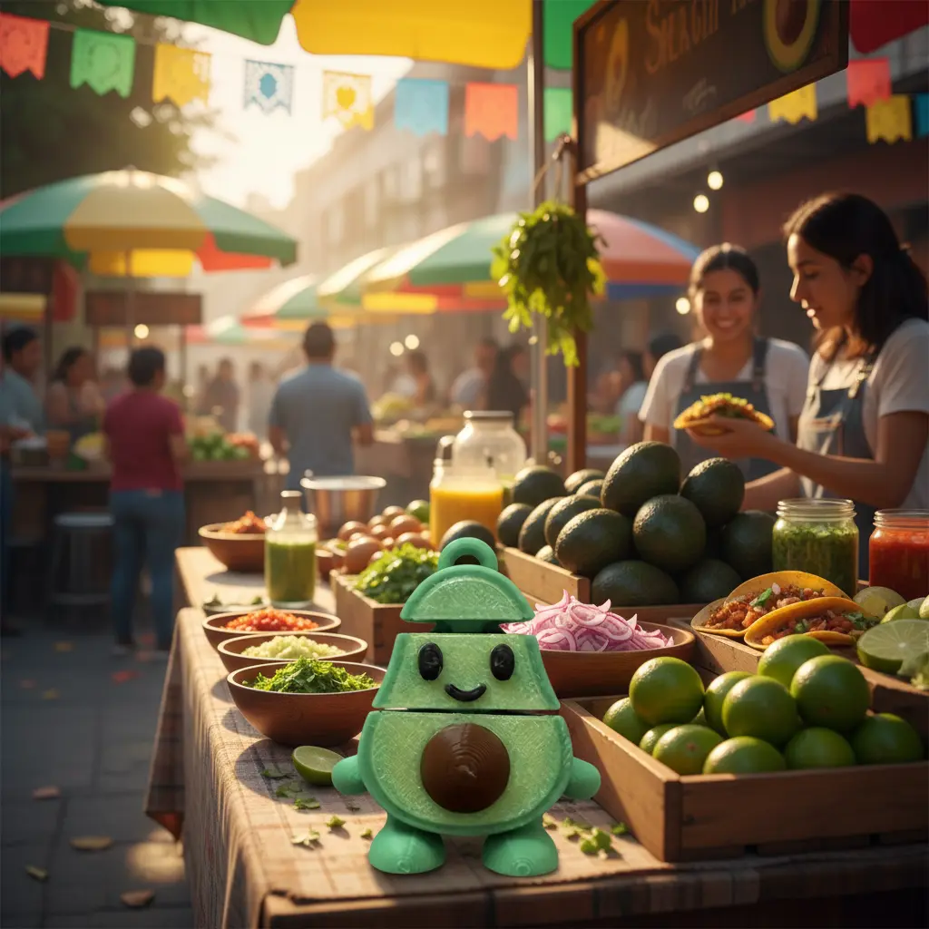 Flexi Avocado – Articulated 3D Printed Food Fidget Toy