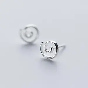 s925 sterling silver Lollipop Multilayer Spiral Stud Earrings，Minimalist Simple Unique Earrings for galentine‘s party valentine’s day gift，fashion zirconia earrings，anniversary holiday jewelry，gift for women