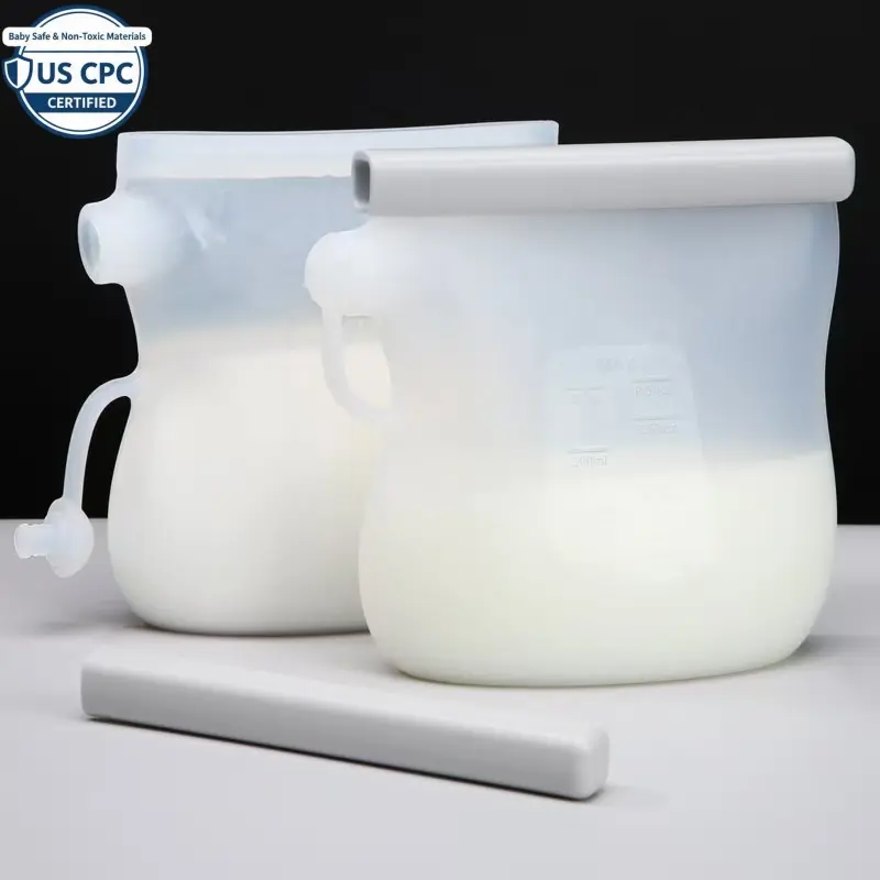3-Pack #No More Leaks! CPC Compliant Food Grade Silicone Breast Milk Bags,#BabySafety #mom#CPCCertified #BabySafety #BreastMilkStorage #BreastfeedingEssentials #MomMustHave