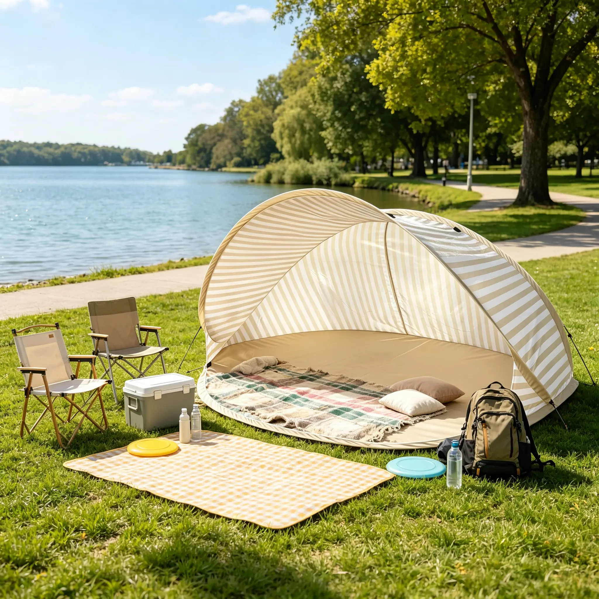 Festival Essential 2-Person Tent – Self-Erecting in 2 Secs, Packs Down to Hand-Luggage Size, Throw-and-Go Portable Shade for Camping, Travel & Outdoor Raves