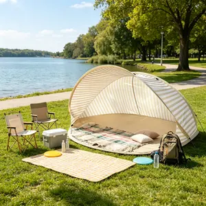 Festival Essential 2-Person Tent – Self-Erecting in 2 Secs, Packs Down to Hand-Luggage Size, Throw-and-Go Portable Shade for Camping, Travel & Outdoor Raves