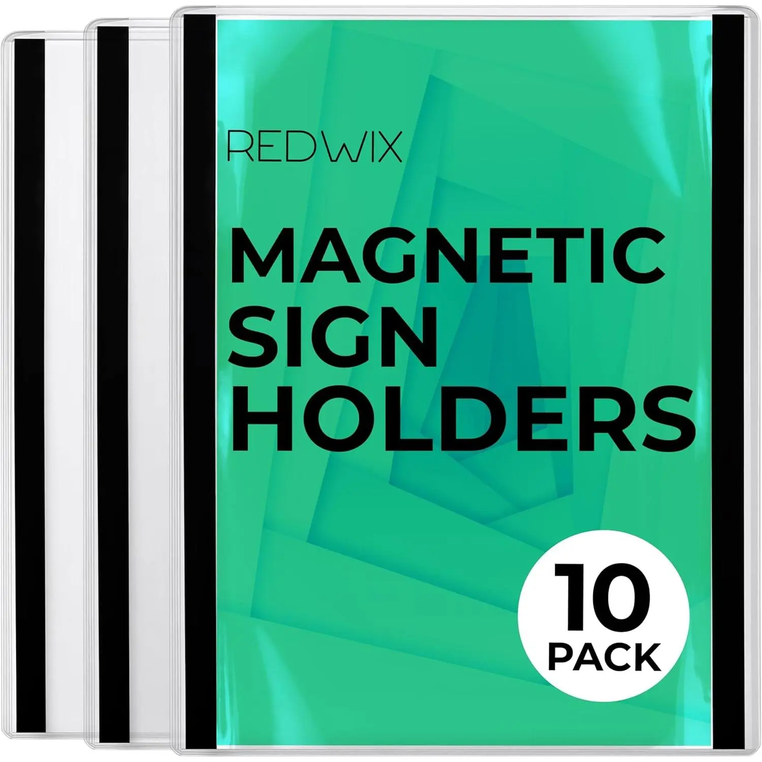 Magnetic Sign Holders, Rigid Magnetic Frames for Refrigerator & Metal Surfaces, 8.5 x 11 Inch Clear Magnetic Holder for Letter Size Paper, Document, Poster