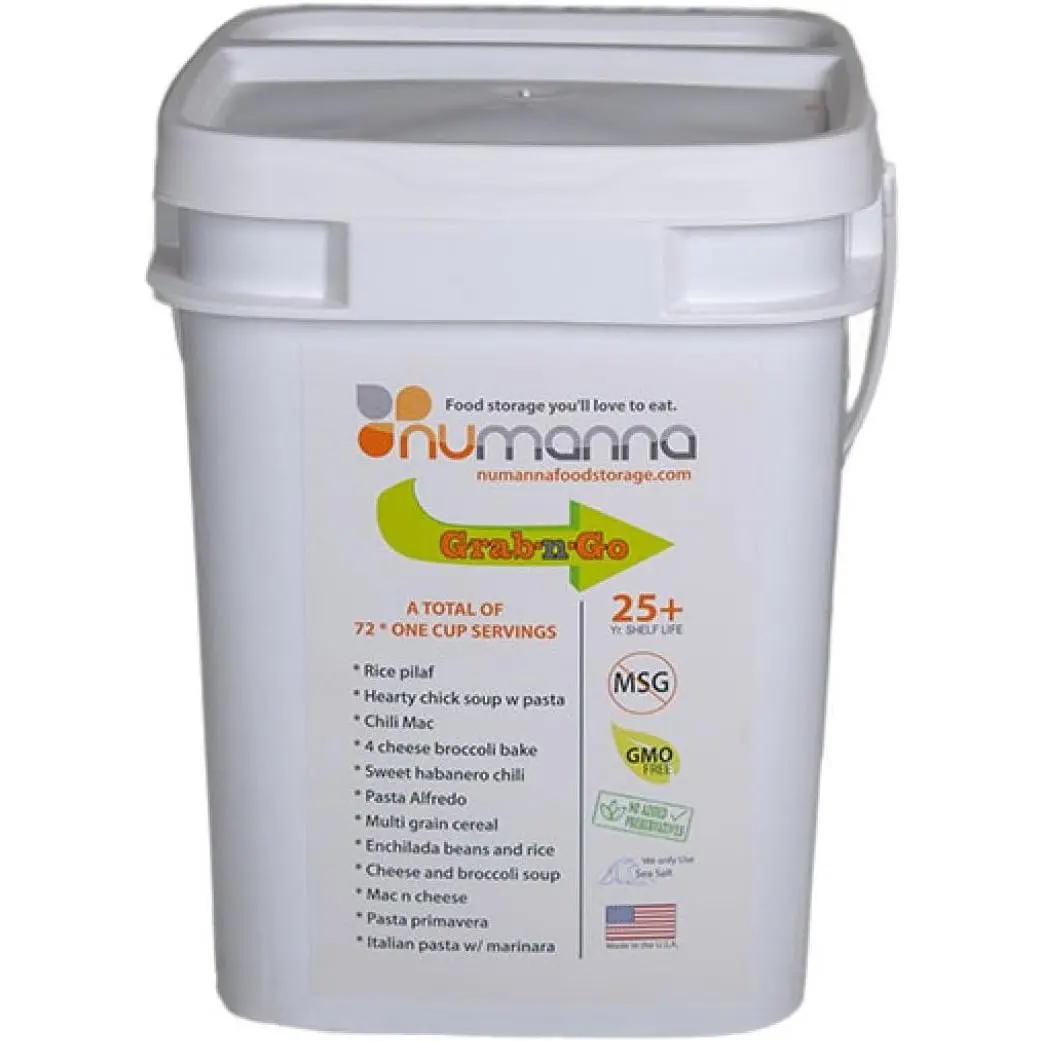 NuManna GMO-Free Food Storage One Month Grab 'N Go | 76 Servings