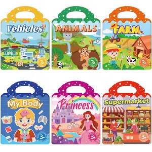 Reusable Jelly Sticker Book Set for Kids Ages 2-5, Durable Craft Supplies, Inspire Creative Play, Perfect Gift for Children