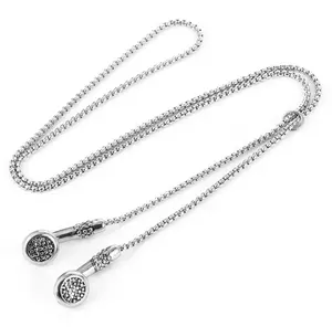 Y2K Ear Bud Headphone Necklace, Cute Mini Earbuds Pendant Chain, Aesthetic Fashion Jewelry for Daily Wear