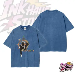 Josuke Higashikata  Jojolion JoJo's Bizarre Adventure Part 8: The Gospel of JoJo Short Sleeve Cotton Unisex Retro Wash Tee