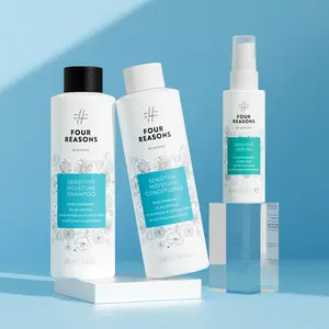 Hydration Station Bundle - 300ml Sensitive Moisture Shampoo, 300ml Sensitive Moisture Conditioner & 75ml Hair Oil - Fragrance-Free, Alcohol-Free