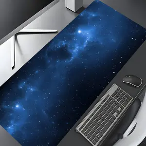 Fantasy Galaxy Starry Sky Universe Design Large Gaming Mouse Pad,Aesthetic Desk Accessories Desktop Protection Pad,Washable Rubber Pad Non-Slip Lock Edge Multi-Size Mouse Pad Suitable For Home Office,Good Gift for Family and Friends
