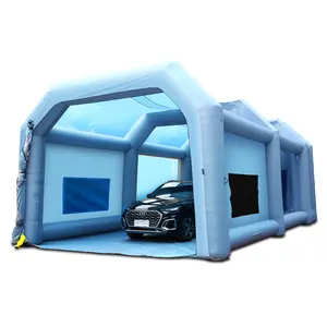 VEVOR Inflatable Paint Booth, 33x20x13ft Inflatable Spray Booth, High Powerful 950W+1100W Blowers Spray Booth Tent, Car Paint Tent Air Filter System for Car Parking Tent Workstation Motorcycle Garage