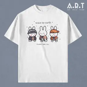 Wave to Earth Flaws and All T-Shirt – K-Indie Band Graphic Tee, Aesthetic Korean Music Merch, Vintage Minimalist Streetwear Top for Men & Women