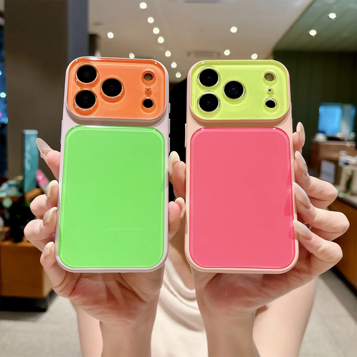 Two-Tone Contrast Phone Case for iPhone 17 16 15 14 13 Pro Max Full Lens Protection Shock Resistant Cover #summeressentials #summervibedopamine #DealsForYouDays