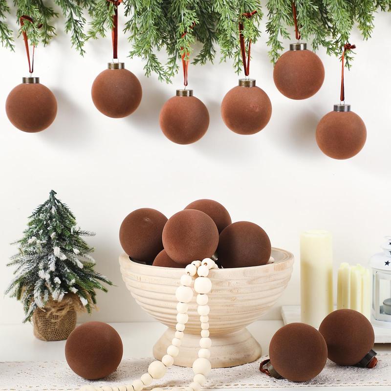 Christmas Clearance Sale Velvet Christmas Ornaments Burgundy Christmas Decor Flocked Christmas Balls Christmas Tree Bows Multicolor Christmas   Decorations for Xmas Tree Wall Front Door Porch Home Holiday Wedding Party Christmas Gifts Navidad Decoración