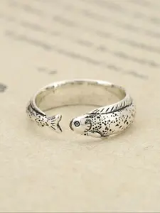 Vintage Fish Open Ring, Adjustable Design, Unisex Jewelry, Perfect for Daily Wear, Parties, Gifts, Simple and Stylish, Vintage Rings Jewelry