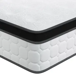 Tvdfgts 10/12/14 inch Twin,Full,Queen,King Mattress, Cooling Gel Memory Foam Mattress in a Box, Individual Pocket Spring Hybrid Mattress with Pressure Relief & Motion Isolation, Soft and Comfort, Medium-Firm, CertiPUR-US