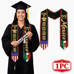 Class of 2026 Mexican Graduation Regalia Stole Set - Serape Sash, Event Decor & Party Favors