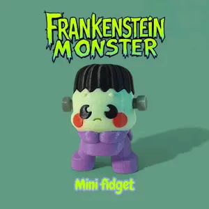 Kawaii Frankenstein Figurine – Handmade Spooky Halloween Decor