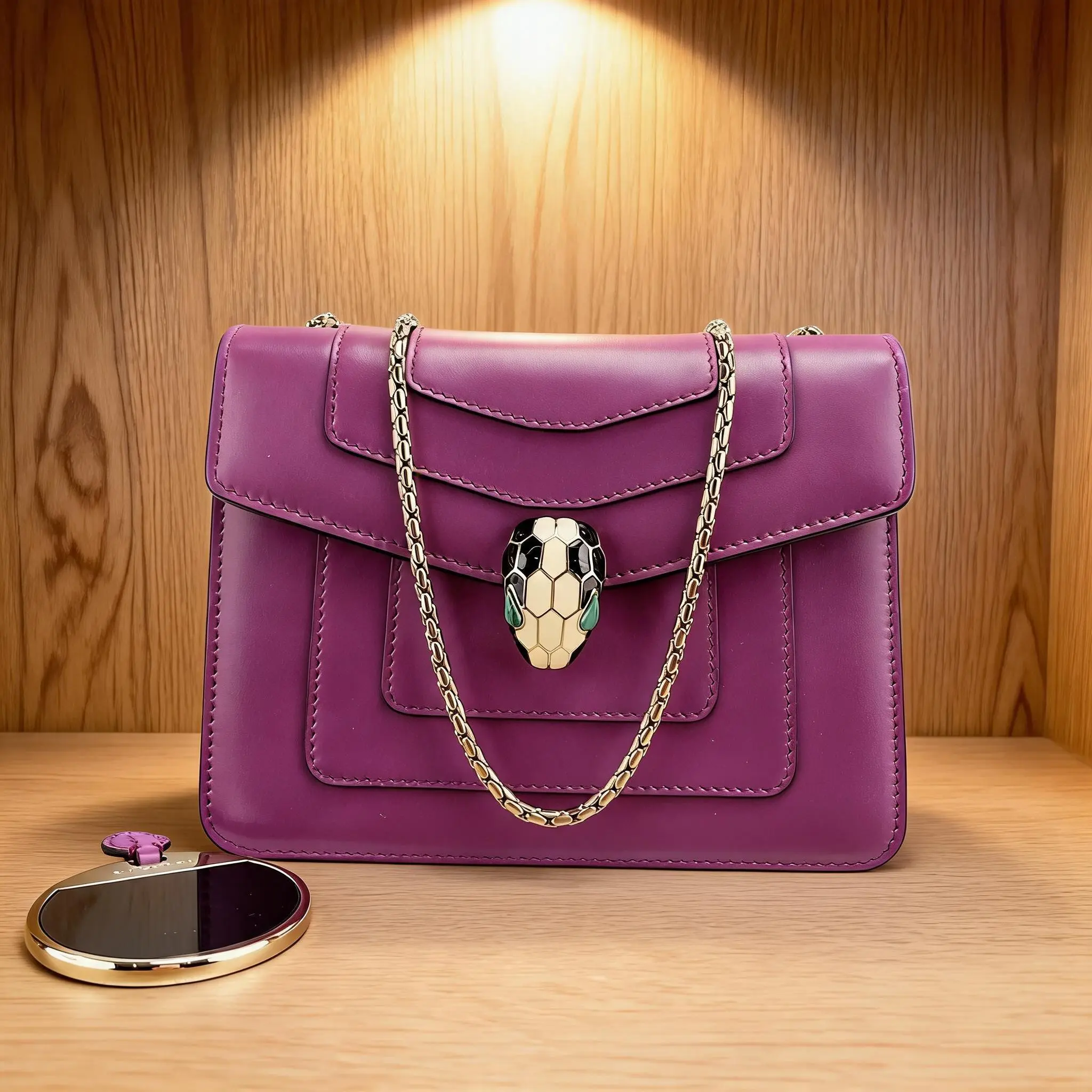 Pre-owned Bvlgari Leather Shoulder Bag C0805802892