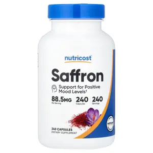 Nutricost Saffron, 88.5 mg , 240 Capsules
