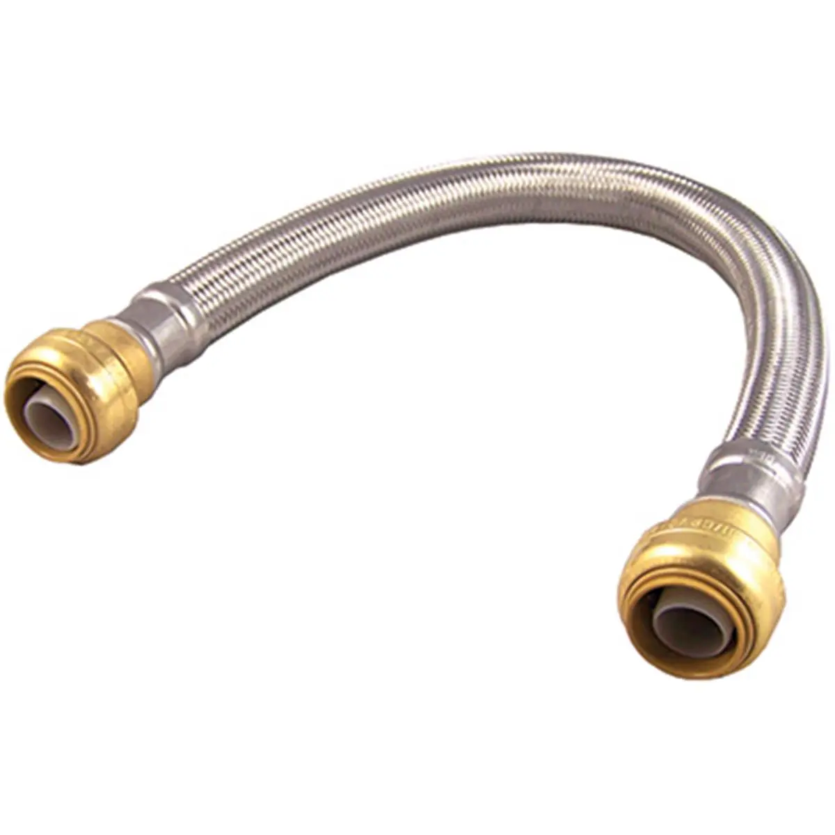 212 MAIN Cash Acme U3016FLEX18LF 18 in. Lead-Free Flexible Stainless Steel Hose - 0.75x0.75 in. Steel Braided with Braided Couplers