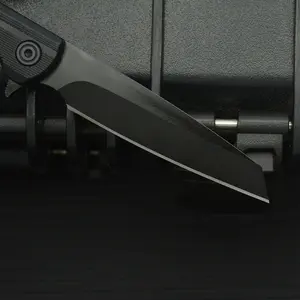 Blackout G10 EDC Knife – Stealth & Sharp / All-Black Tactical Folding Knife – Slim & Fast / Minimalist Black G10 Knife – Built for Everyday Carry