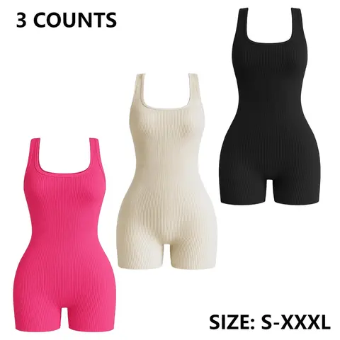 Women's Seamless Yoga Bodysuit, High Waist Slim Fit, Breathable Fabric, Casual Home Wear, Comfortable Stretch Material, Tummy Control Jumpsuit, Shaping Yoga Jumpsuit, Yoga Jumpsuits, Yoga Workout Jumpsuits