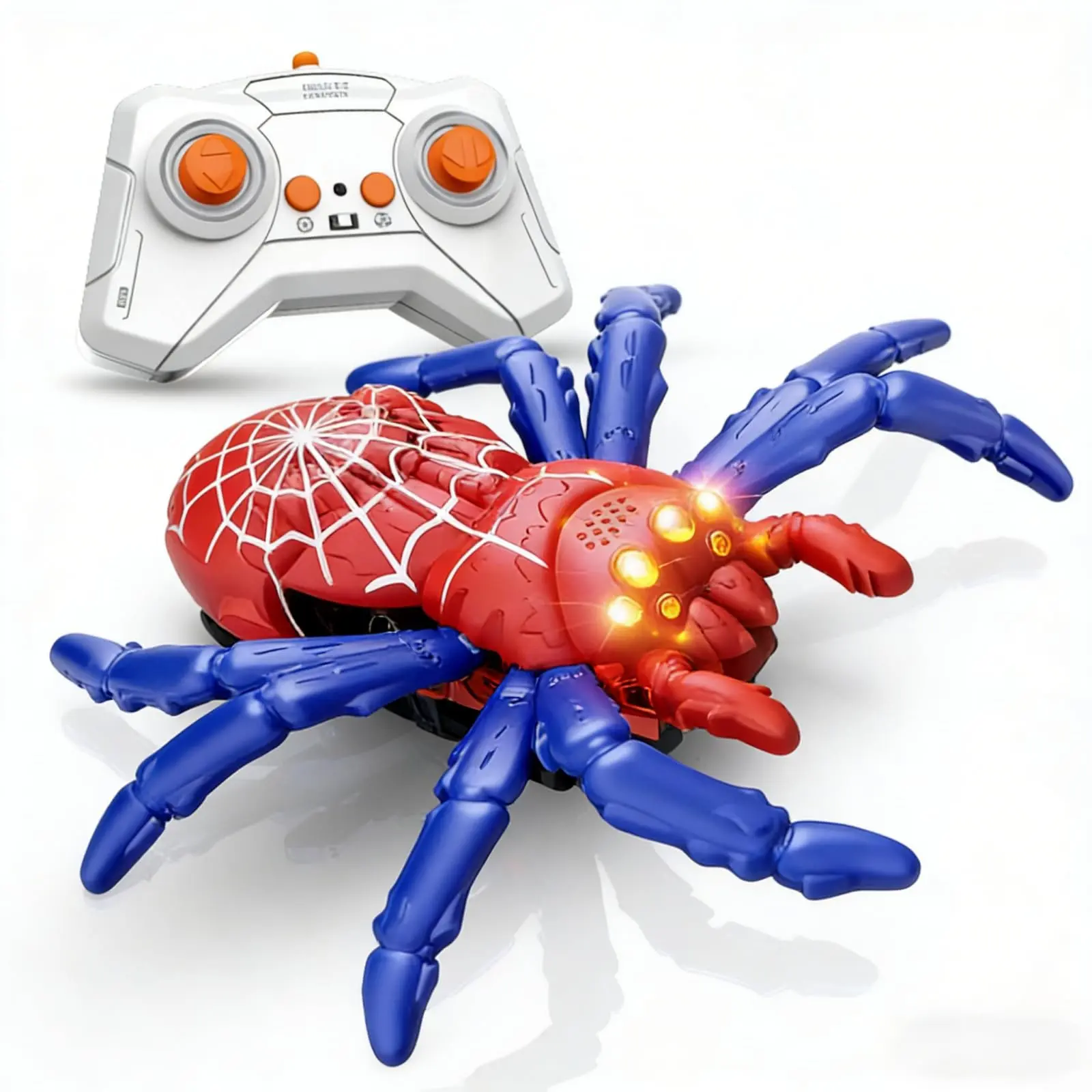 Spider-Shaped Wall-Climbing Remote Control Toy, 2026 Rechargeable LED RC Robot with Soft Rubber, Kids' Toy, Ideal Birthday Gift, Toys