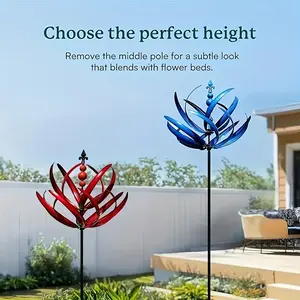 Stylish Metal Rotating Windmill Garden Decor, Outdoor Large Hanging Windmill, Durable Weather-Resistant Yard Art, Home Gardener Gift