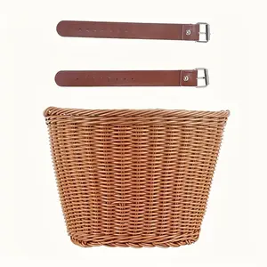 1 handmade resin rattan bicycle basket - durable snacks and essentials storage basket, bicycle accessories, Bike Storage For Snacks