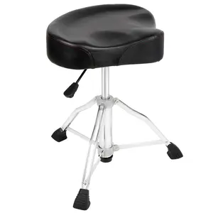 Hydraulic Drum Throne, Adjustable Drum Thrones Seat with Anti-Slip Feet Saddle, Motorcycle Style Drum Chair for Adults Drummers