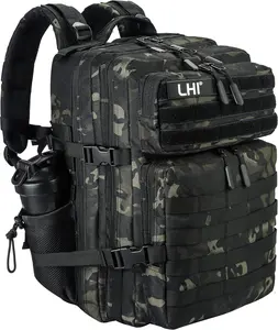 Military Tactical Backpack for Men and Women 45L Army 3 Days Assault Pack Bag Large Rucksack with Molle System