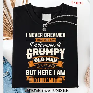 Summer Short Sleeve Grandpa T-Shirt – Funny Grumpy Old Man Quote