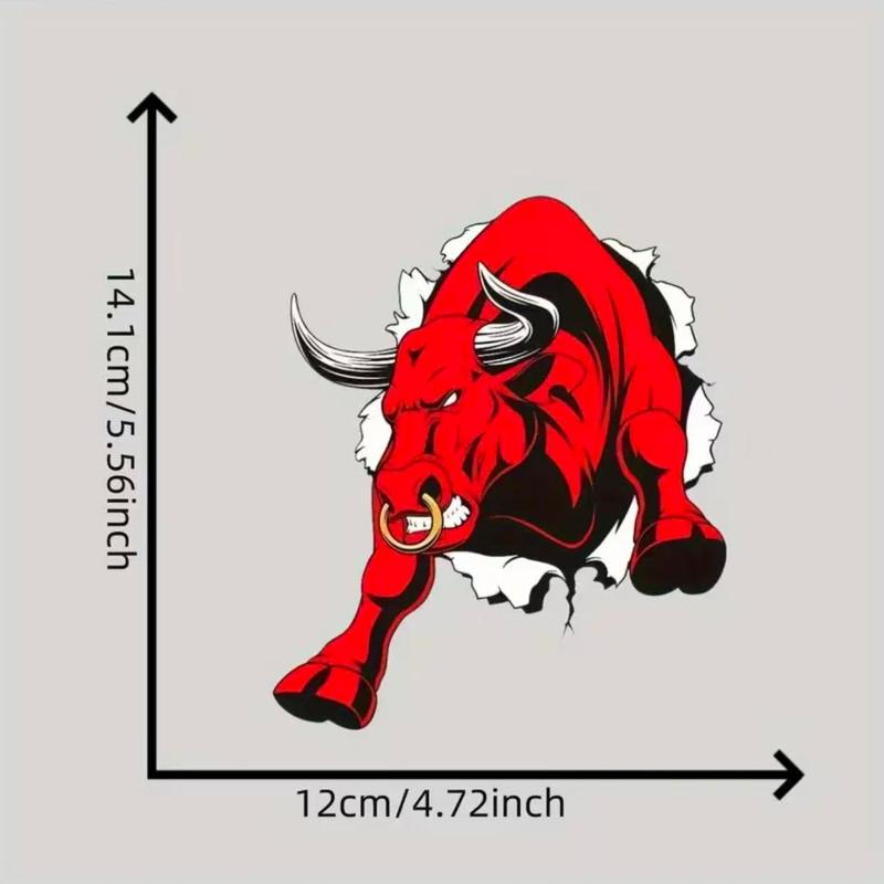 Angry Bull, Side Vinyl Decal with Aggressive Spanish Bull Design, Suitable for Trucks, Motorcycles, Metal Surfaces, Sticker for Cars