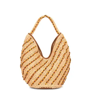 BTB Los Angeles Paisley Hobo Bag in Natural