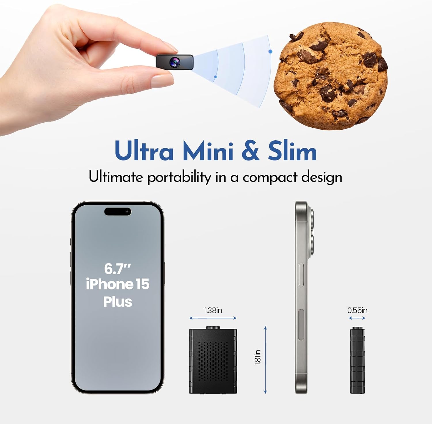 L28 Hidden Mini Security Camera WiFi Wireless Motion Detection Nanny Cam Home Baby Pet Monitor Cloud Storage SD Card Recording Indoor Surveillance Camera with Infrared Night Vision