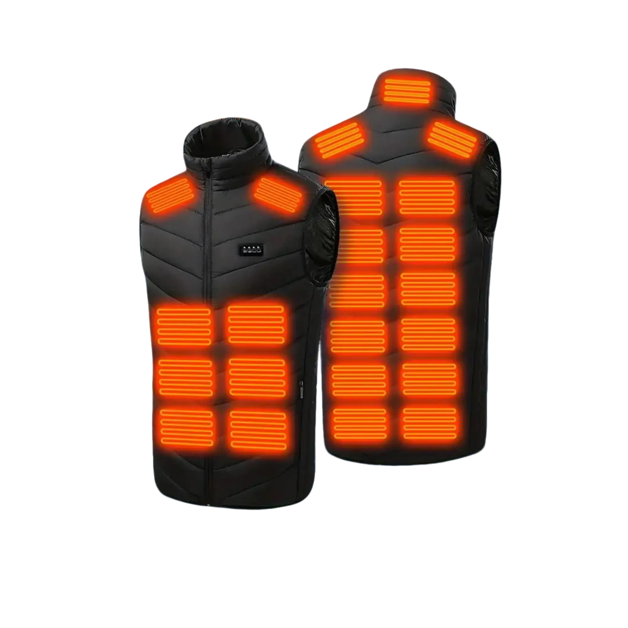 Men's heated vest, couple style, 23-zone heating, lightweight warm jacket, suitable for outdoor camping and daily commuting, first choice for extreme cold weather, casual and fashionable popular style