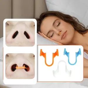Anti-Snoring Silicone Nasal Clip 3-Piece Set, Tpr High Elastic Lightweight, U-Shaped Slit Design, Comfortable Wear, Relieves Snoring, Nose Clip
