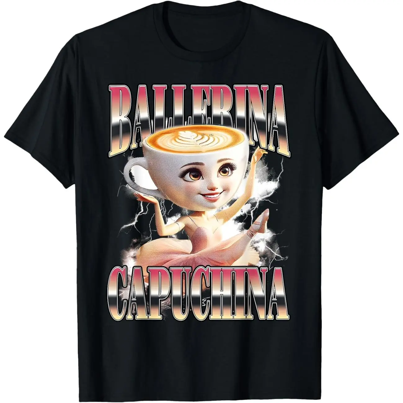 Ballerina Capuchina Funny Italian Brainrot Meme Humor Gen Z T-Shirt QXC