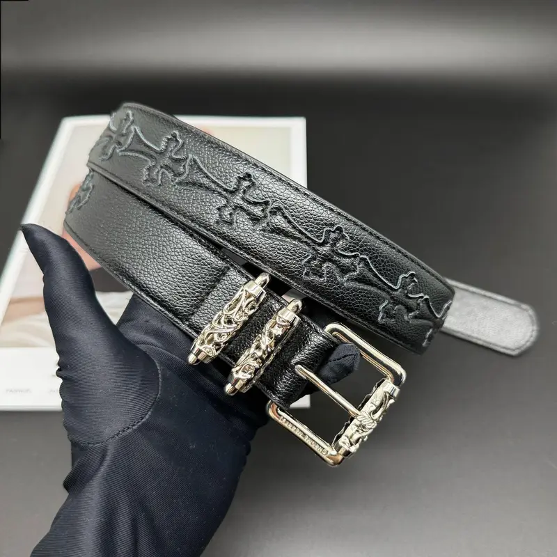 Vintage Y2K True Religion Black Leather Belt with Crystal Logo & Silver Buckle true religion belt rhinestone - TikTok Shop main image 3