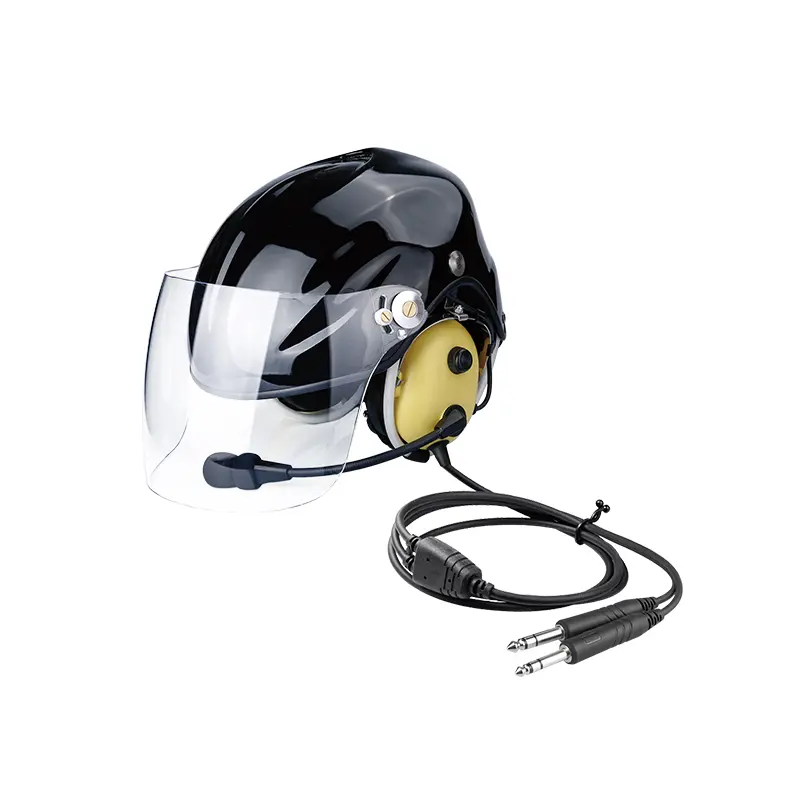 Aviation Helmet Intercom Headset with GA Dual Plugs for Pilot Aviators