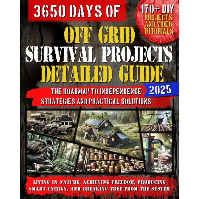 OFF GRID  PROJECTS: A DETAILED ROADMAP TO TOTAL INDEPENDENCE: From wilderness  to self-sufficiency, with low-cost energy, off-grid , and self- - Paperback