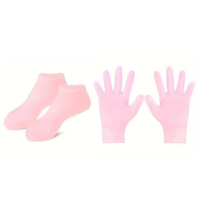 Silicone Hand and Foot Care Cover, 1 Set Soft Comfortable Hand and Foot Protector, Skin Care Tool for Women & Men, Foot Care Product