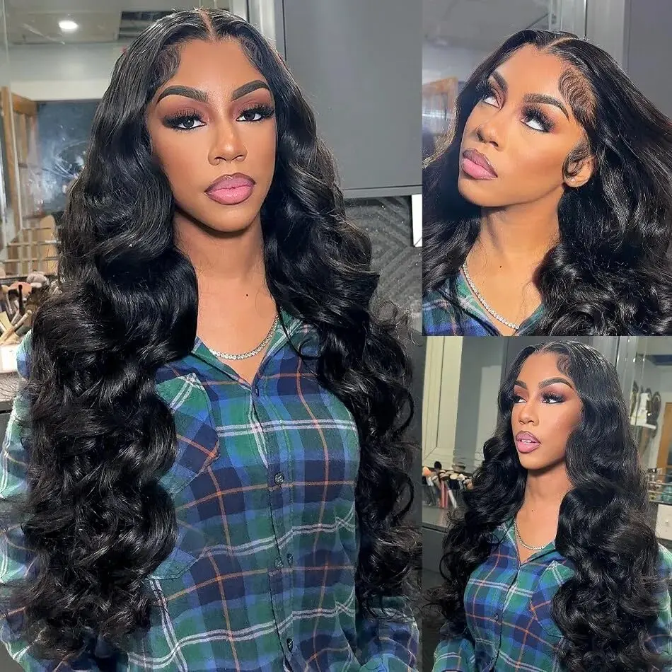 Bangjazz Human Hair Double Drawn 13X6 HD Lace Front Loose Wave  Pre Bleached Knots Wig 200% Density Glueless Wigs Brazilian Virgin Human Hair Loose Body Wig