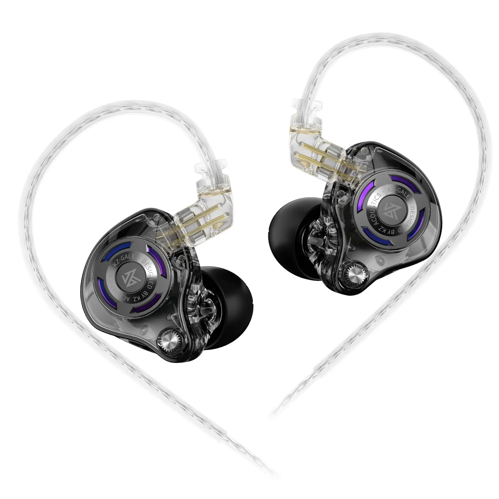 Kz Gale Gaming Headphones with Microphone, High Fidelity Deep Bass Comfortable Earbuds, Full Bass, In-Ear Wired Monitor Headset for Ps