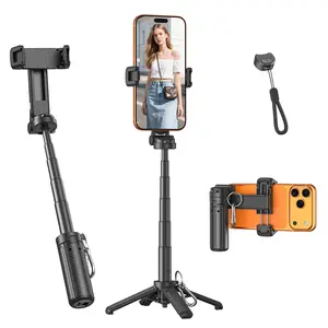 2026 Mini 4-in-1 Multifunctional Selfie Stick – 360°Rotation, Compact & Stylish, with Wireless Bluetooth Control, Phone Holder for Selfies/Video Recording/Vlogging, Compatible with Most Phone Models ,Maxinum Extend to 15.75 inches