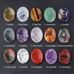 Worry Stone Healing Natural Crystal Stone Gemstone Gorgeous Energy Jewelry Souvenir Valentine Anniversary Love Girlfriend Boyfriend Christmas Halloween Birthday Gift New Year